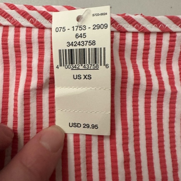 Aerie Red and White Striped Bikini Swim Bottoms Size Small and XS - Picture 2 of 7